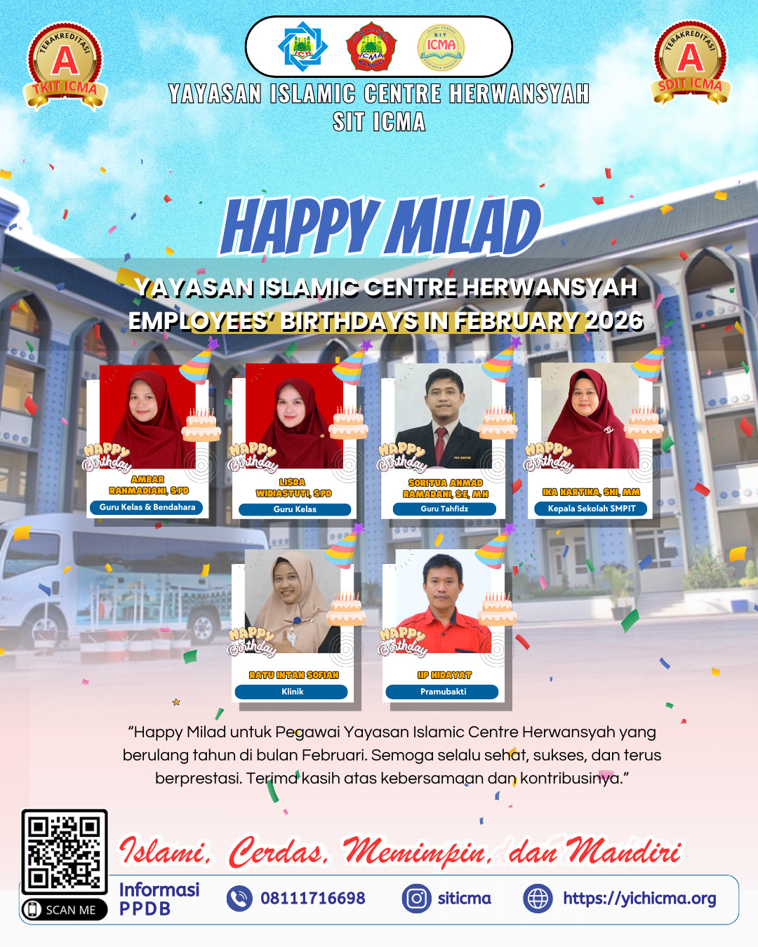 Happy Milad Pegawai dan Murid SIT ICMA